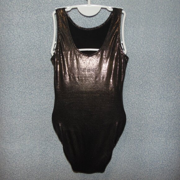 GK Shiny Gold Foil Leotard NoTag - Picture 4 of 8